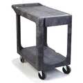 Carlisle Foodservice Flat Shelf Utility Cart, 40inx19in, Gray, Polypropylene, 2 Shelves, 500 lb UC194023