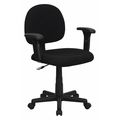 Flash Furniture Fabric Task Chair, 21 1/2-, Adjustable Padded, Black BT-660-1-BK-GG