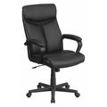 Flash Furniture Leather Executive Chair, 22-, Padded, Back, Seat, Frame: Black GO-2196-1-GG