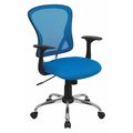 Flash Furniture Mesh Task Chair, 22-, Adjustable, Back, Seat: Blue; Frame: Gray H-8369F-BL-GG