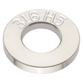 Zoro Select Flat Washer, For Screw Size 3/8" , Stainless Steel Plain Finish Z9272-316H5