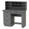 Greene Manufacturing Pedestal/Panel Shop Desk, 54" H, Charcoal ECB-1250-001
