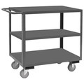 Zoro Select Utility Cart with Flush Metal Shelves, Steel, Flat, 3 Shelves, 1,200 lb RSC-1830-3-ALD-95