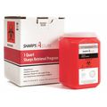 Sharps Assure Sharps Container, 1 gal., Red, Snap Lid SAQ-12