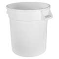 Carlisle Foodservice 10 gal. Round Trash Can, White, HDPE 34101002