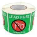 Botron Co Green Lead Free Label Roll 2inx2in B67101