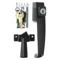 Wright Products Keyed Push Button Latch, Black VK333X3BL