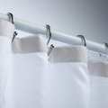 Honey-Can-Do Fabric Shower Curtain Liner, White, 70" W, 72" L BTH-03293