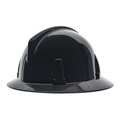 Msa Safety Full Brim Hard Hat, Type 1, Class E, Ratchet (4-Point), Black 475394