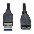 Tripp Lite USB 3.0 Cable, SuperSpeed, A, Micro-B, 1ft U326-001-BK