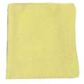 Zoro Microfiber Cloth Wipe 16" x 16", Yellow G4151239