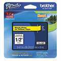 Brother Label Tape Cartridge 1/2", Black/Yellow TZE631