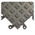 Wearwell Gray Solid Interlocking Antifatigue Mat Tile 18 in W x 18 in L, 7/8 in 556.78X18X18CH