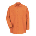 Red Kap Mens Ls Orange Poplin Work Shirt, XXL SP14OR RG XXL