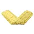 Rubbermaid Commercial 24 in L Dust Mop, Looped-End, Yellow, Cotton/Synthetic FGJ15300YL00