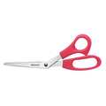 Westcott Scissors, 8, Bent, Red 10703