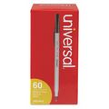 Universal Ballpoint Pen, Medium, Black, PK60 UNV15613