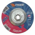 Weiler Grinding Wheel, Type 27, 0.25 in Thick, Aluminum Oxide 57122