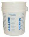 Kraft Tool Mixing Bucket, 11 7/8 in W x 15 in L, 5 gal, Translucent, Plastic GG468