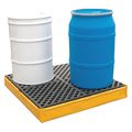 Ultratech Drum Spill Containment Pallet, 66 gal Spill Capacity, 4 Drum, 2400 lbs., Polyethylene 1341