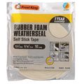 Frost King Spnge Rubber Foam Tape, 3/4Inx10 ft, 8 mil, Insert Color: White R534WA