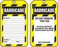 Accuform Barricade Tag, 5-3/4 x 3-1/4, PK25 TAB107CTP