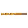 Cleveland Screw Machine Drill Bit, 19/32 in Size, 135  Degrees Point Angle, Cobalt, TiN Finish C14355