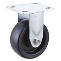 Zoro Select Plate Caster, 5" Wheel Dia., 750 lb., Black 435X93
