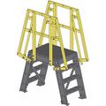 Fibergrate Crossover Ladder, 28-1/2" Platform Heigh 875170