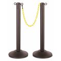 Zoro Select Heavy Duty Stanchion, Post Dia. 3", PR U2006YC