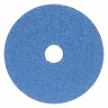 Zoro Select Fiber Disc, 5", 7/8" Hole Mount, Blue, PK25 78072775356