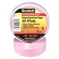 3M Vinyl Electrical Tape, 35, Scotch, 3/4 in W x 66 ft L, 7 mil thick, Pink, 1 Pack 35-Pink-3/4x66FT