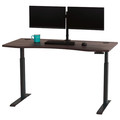 Motionwise Adjustable Desk, 30" D X 60" W X 28" to 48" H, Gray, Medium Density Fiberboard SDD60G
