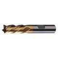 Cleveland 4-Flute HSS Left-Hand Helix & Cut CC Square Single End Mill CTD HG-4LL-TN TiN 5/16x3/8x3/4x2-1/2 C33612