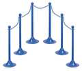 Zoro Select Light Duty Stanchion, 41 In. H, Blue 71006-6