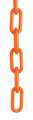 Zoro Select 1.5" (#6, 38 mm.) x 50 ft. Safety Orange Plastic Chain 30012-50