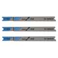 Bosch 2-3/4In 24TPI HSS U-Shank Blade, PK3 U118A3