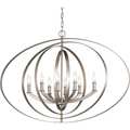 Progress Lighting Equinox 8-Light oval Pendant., 60 W, Burnished Silver P3791-126