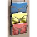 Universal One Cubicle File Pocket, Charcoal, Pk3 UNV08163