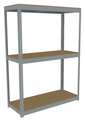 Tennsco Boltless Shelving Unit, 24-5/8"D x 60-5/8"W x 84"H, 3 Shelves, Steel ZLC7-6024S-3D