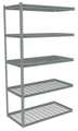 Tennsco Boltless Shelving, Add-On, 48x24, Wire ZB7-4824A-5W