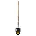 Structron #2 14 ga Forward Turn Step Round Point Shovel, Steel Blade, 48 in L Natural Hardwood Handle 49344