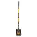 Structron #2 14 ga Square Point Shovel, Steel Blade, 48 in L Yellow Premium Fiberglass Handle 49732