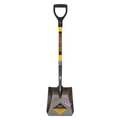 Structron #2 14 ga Rear Rolled Step Square Point Shovel, Steel Blade, 29 in L Yellow Premium Fiberglass Handle 49742