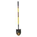 Structron #2 14 ga Round Point Shovel, Steel Blade, 48 in L Yellow Premium Fiberglass Handle 49599