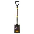Structron #2 14 ga Garden Spade Shovel, Steel Blade, 29 in L Yellow Premium Fiberglass Handle 49554