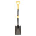 Kenyon 14 ga Forward Turn Step Nursery Spade Shovel, Steel Blade, 28 in L Yellow 49654