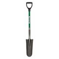 Seymour Midwest 16 ga Forward Turn Step Drain Spade Shovel, 26 in L Green Durable Fiberglass Handle 49437