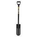 Toolite 14 ga Drain Spade Shovel, Steel Blade, 29 in L Yellow Professional Grade Fiberglass Handle 49507