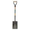 Seymour Midwest 16 ga Rear Rolled Step Garden Spade Shovel, Steel Blade, 26 in L Natural Hardwood Handle 49134